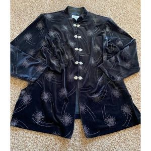 J.B.S. LTD women 1X Black sparkly blazer